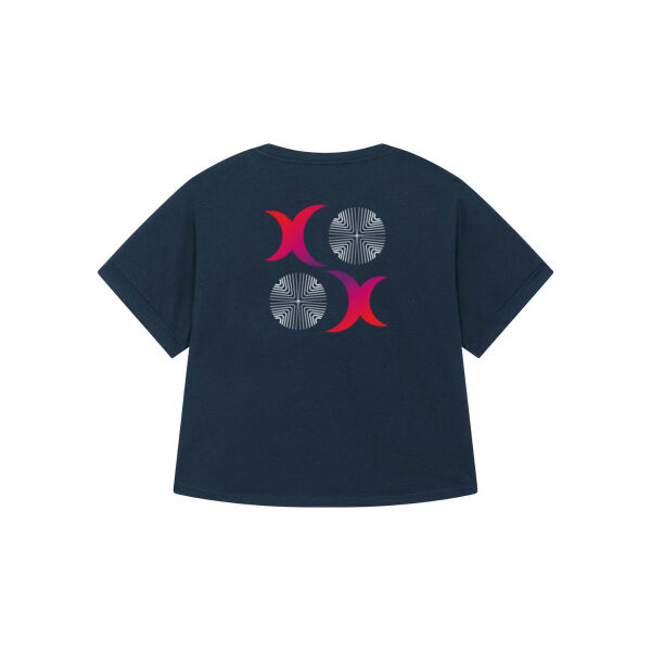 Oversized Rolled Sleeve T-Shirt Women Back Print "Circles" Miniaturansicht