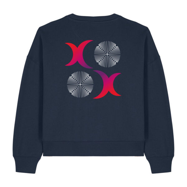 Sweatshirt Women Back Print "Circles" Miniaturansicht