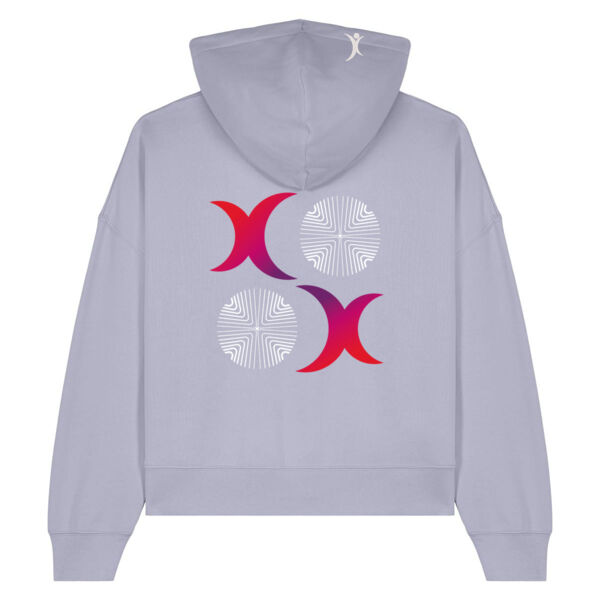 Hoodie Women Back Print "Circles" Miniaturansicht