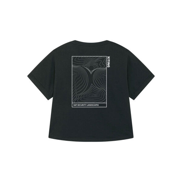 Oversized Rolled Sleeve T-Shirt Women Back Print "Landscape" Miniaturansicht