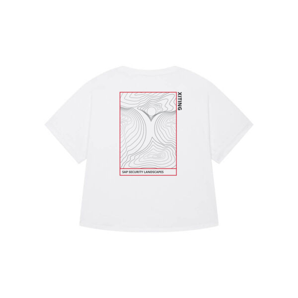 Oversized Rolled Sleeve T-Shirt Women Back Print "Red Landscape" Miniaturansicht