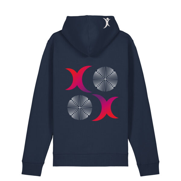 Hoodie Unisex Back Print "Circles" Miniaturansicht