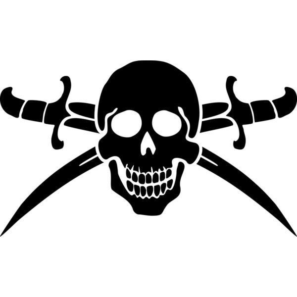 Totenkopf Skull Säbel Pirat Flagge Miniaturansicht